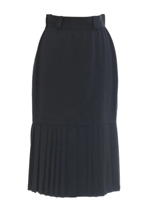 Versace Pre-Owned wool pleated skirt - Black
