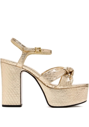 Schutz 105mm knotted platform sandals - Gold