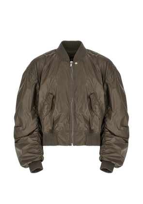 Rick Owens Secchia Flight ribbed-knit bomber jacket - Grey