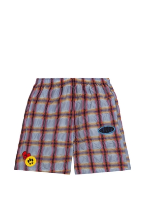 BARROW checked patch shorts - Grey