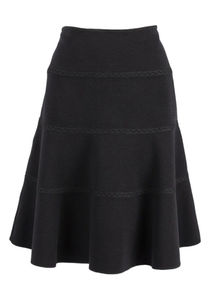 Alaïa Pre-Owned wool midi skirt - Black