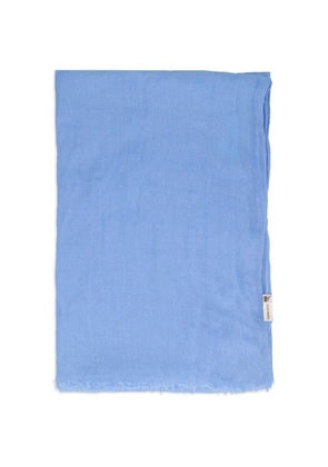 Colombo fringed-edge scarf - Blue