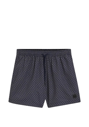 BOSS patterned swim shorts - Blue
