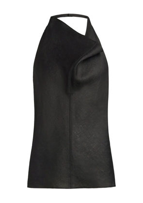 12 STOREEZ halterneck cowl-neck blouse - Black