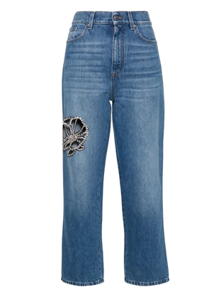 Stella McCartney crystal-embellished jeans - Blue