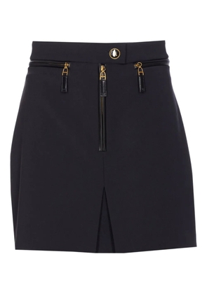 Elisabetta Franchi logo zip-detail straight skirt - Black