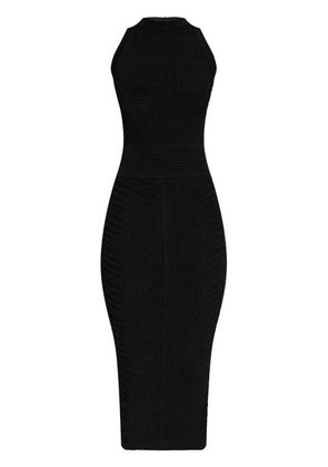 Balmain ribbed bodycon midi dress - Black