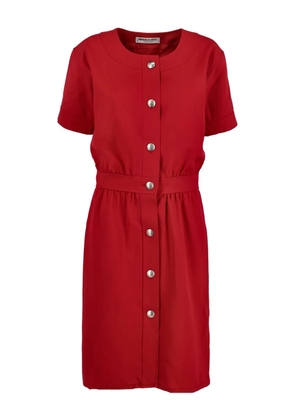 Saint Laurent Pre-Owned short-sleeve button-front midi dress - Red