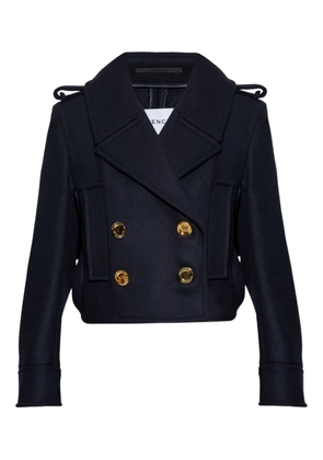 Givenchy gold-tone button wool jacket - Blue