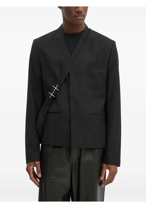 HELIOT EMIL cross-detail blazer - Black