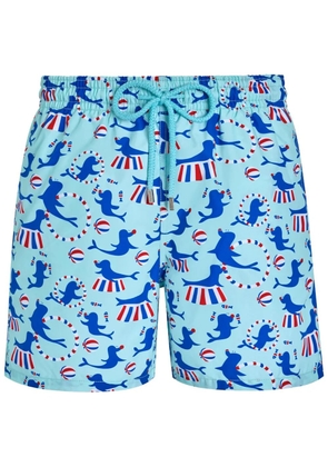 Vilebrequin seal-print swim shorts - Blue