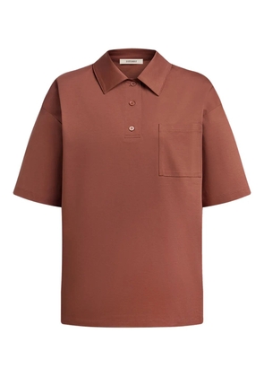 12 STOREEZ pocket-detail polo T-shirt - Red