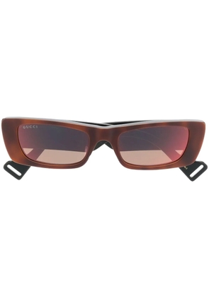 Gucci Eyewear rectangular-frame sunglasses - Brown