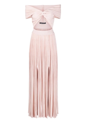 Antonino Valenti plissé-effect knit cut-out dress - Pink