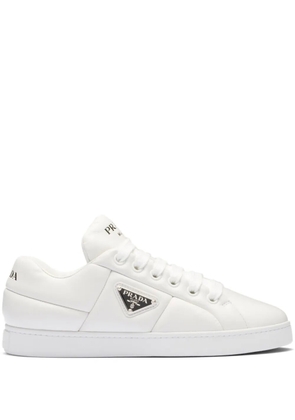 Prada triangle-logo padded sneakers - White