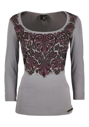 Just Cavalli Baroque-print T-shirt - Grey