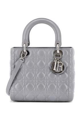 Christian Dior Pre-Owned Lady Dior Bag Cannage Quilt Lambskin Medium satchel - Grey