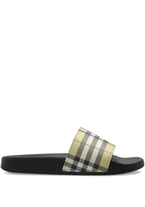Burberry checked slides - Neutrals
