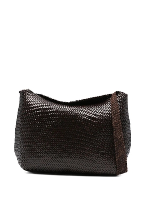 DRAGON DIFFUSION Santa Marta woven-leather shoulder bag - Brown