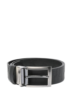 Karl Lagerfeld embossed-buckle belt - Black