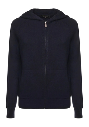 Loro Piana hooded zip cardigan - Blue