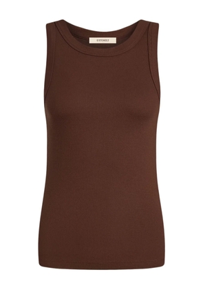 12 STOREEZ ribbed tank top - Brown