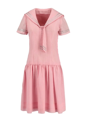 Vintage cotton midi dress - Pink