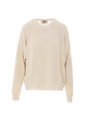 Aniye By Lydia lace-back crew-neck sweater - Neutrals