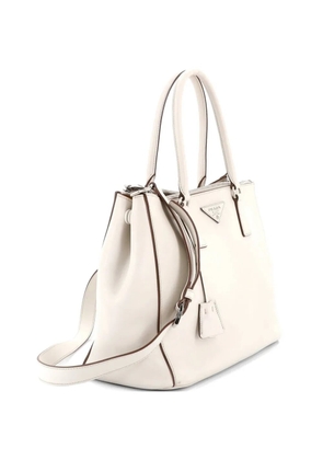 Prada Pre-Owned Galleria Double Zip Tote Leather Medium satchel - White