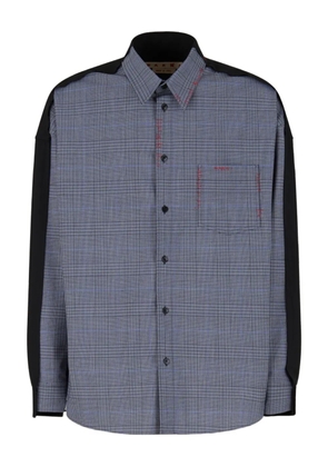Marni check-patterned long-sleeve shirt - Grey