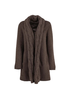 Loro Piana Pre-Owned thick cable-knit cardigan - Brown