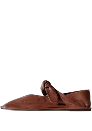 Hereu Llasada knot-detail ballet flats - Brown