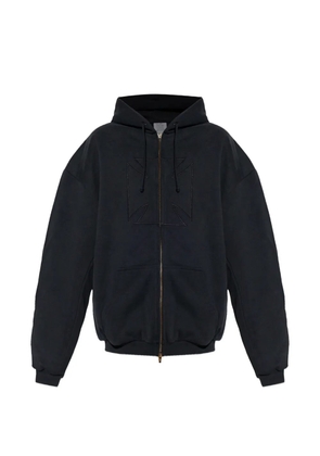VETEMENTS embridered cross hoodie - Black