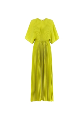 TWINSET short pleated maxi dress - Green