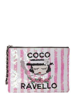 HOUSE OF MUA MUA striped clutch bag - Pink