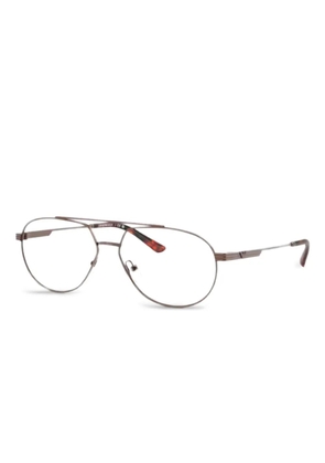 Emporio Armani round-frame glasses - Brown