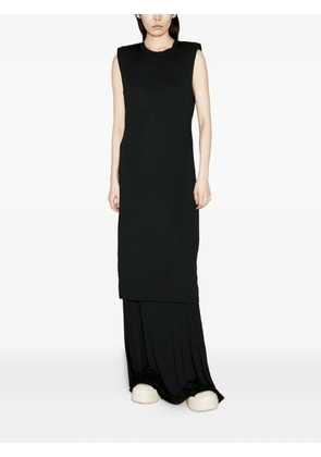 032c layered shoulder-padded maxi dress - Black