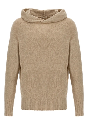 Ma'ry'ya hooded side-split sweater - Neutrals