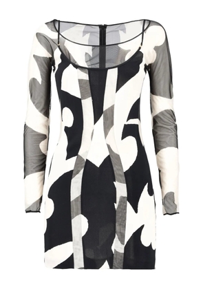 Gianfranco Ferré Pre-Owned flower-print mini dress - Black