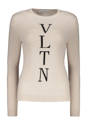 Valentino Garavani intarsia-knit logo sweater - Neutrals