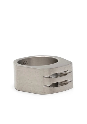 Rick Owens chunky beveled ring - Silver