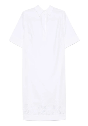 P.A.R.O.S.H. floral-embroidery midi dress - White