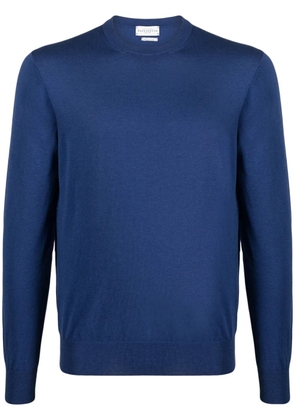 Ballantyne fine-knit crew-neck jumper - Blue