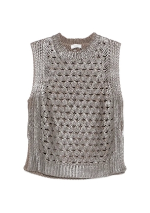 Peserico cut-out vest - Grey
