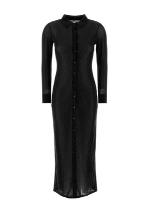 Alexander Wang embellished long shirt dress - Black