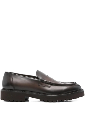 Doucal's penny leather loafers - Brown