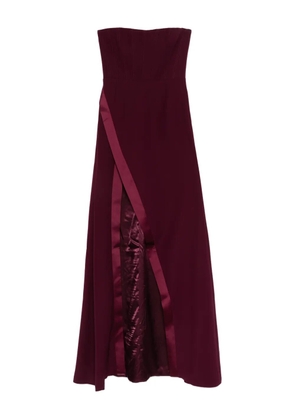 The New Arrivals Ilkyaz Ozel strapless side-slit maxi dress - Purple