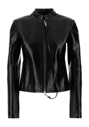 Courrèges City vinyl-effect jacket - Black
