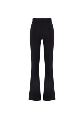 Elisabetta Franchi logo-detail trousers - Black