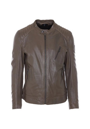 Belstaff zip leather jacket - Brown